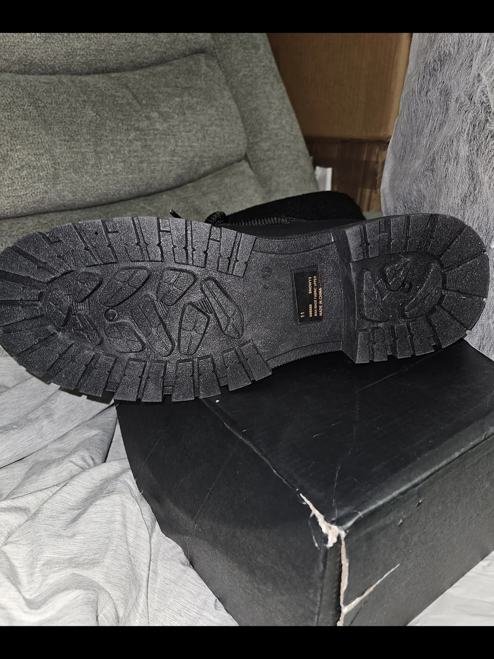 Fashion Nova Black Winter Snow Boots